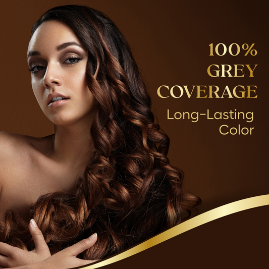 StayMyx Plant Hair Color in 3/0 Dark Brown; a professional German conditioning formula offering 100% grey coverage and long-lasting, salon-quality results at home with a natural finish.