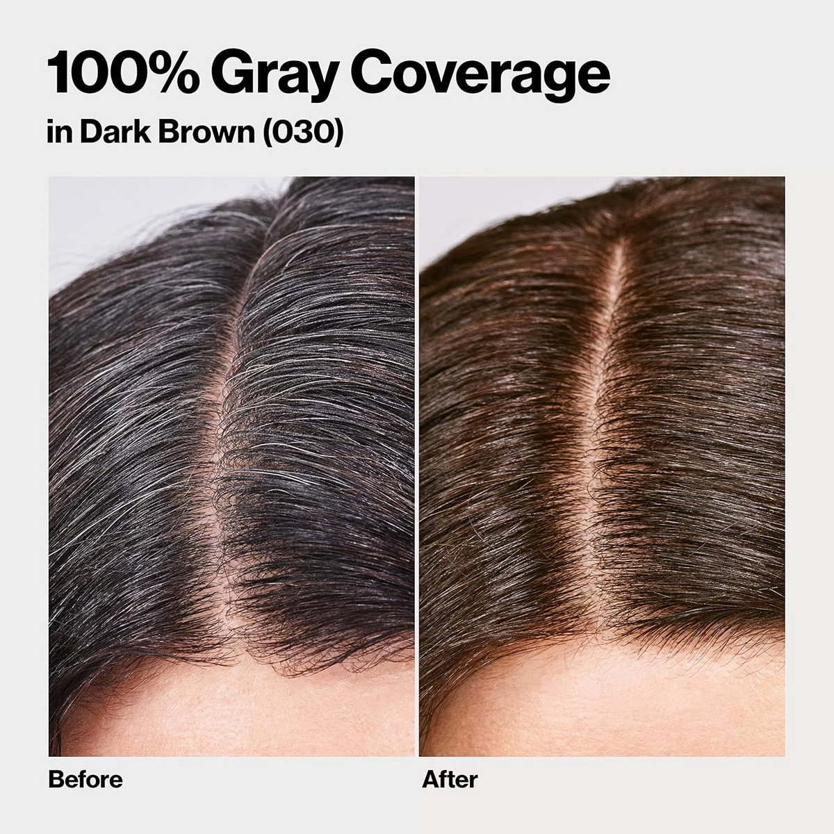 StayMyx Dark Brown 3/0 Hair Color Before and After, 100% Gray Coverage for Roots, Professional Ammonia-Free Plant Based Dye for Natural Deep Brown Results.