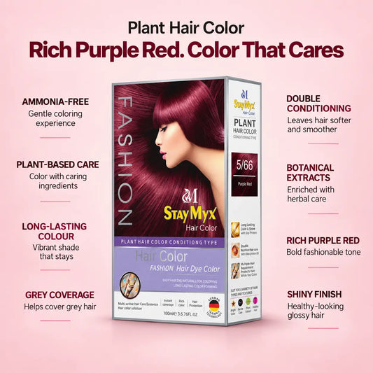 StayMyx 5/66 Purple Red Hair Color – Ammonia-Free Plant Hair Color