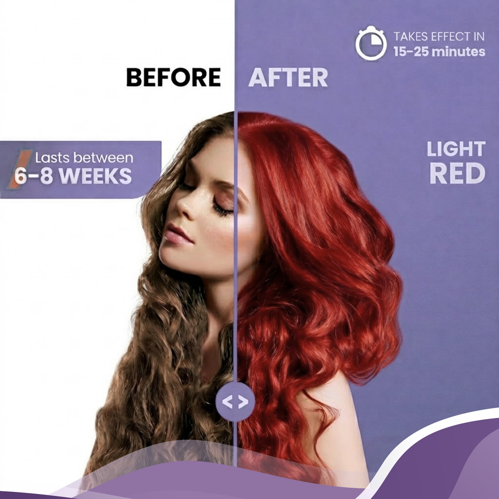 StayMyx Plant Hair Color in 6/45 Light Red; a professional conditioning German formula designed for vibrant red results, ultra-soft deep shine, and a comfortable application without skin staining.