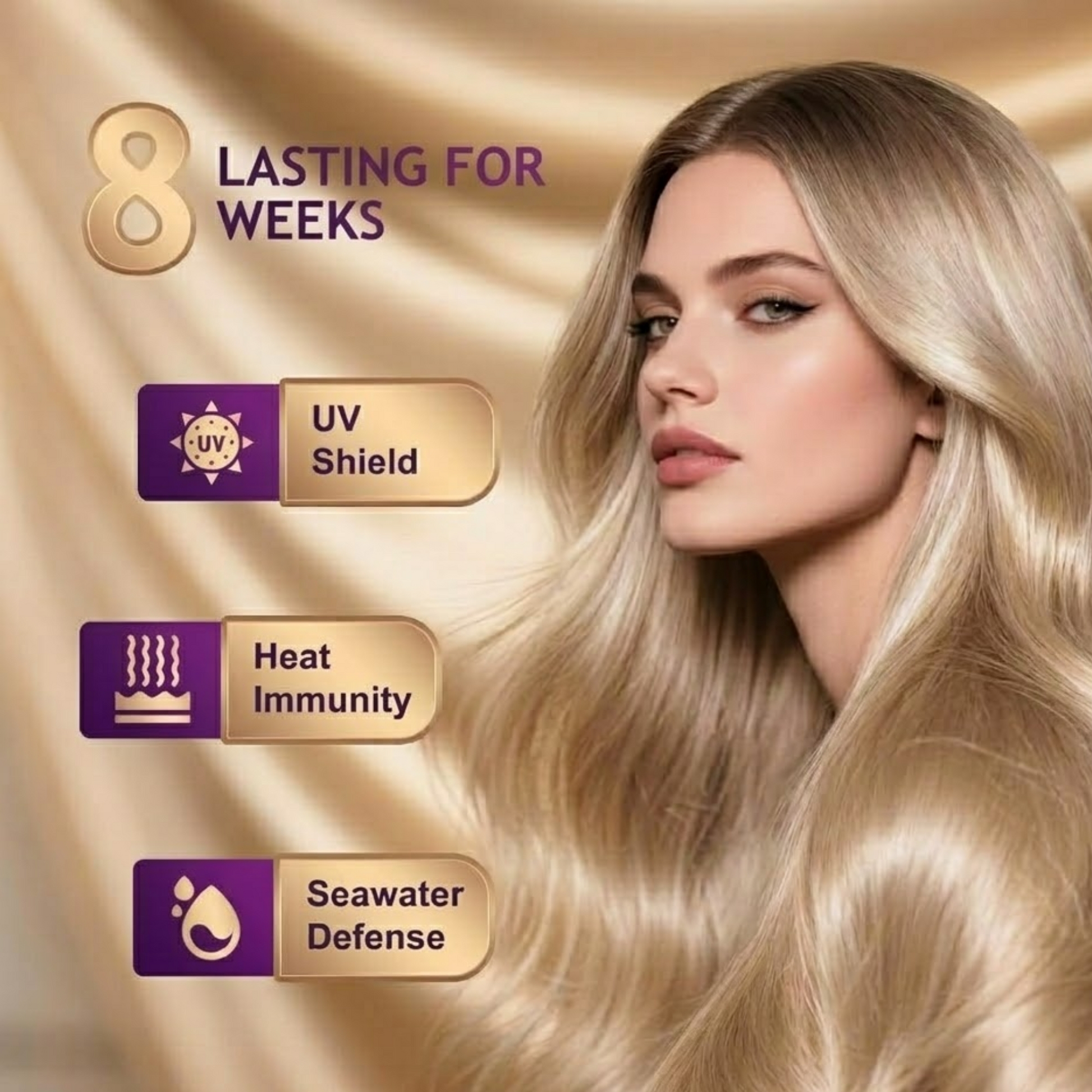 StayMyx Plant Hair Color in 8-0 Intense Light Blonde; a professional conditioning German formula designed for natural-looking light blonde results, ultra-soft deep shine, and a comfortable application without skin staining.