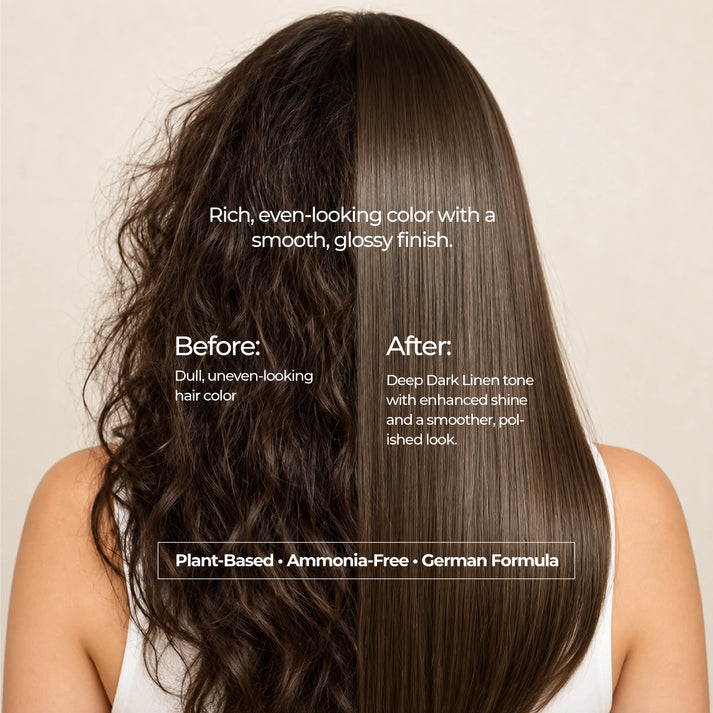 StayMyx Dark Linen Hair Color – Before & After Smooth Glossy Finish