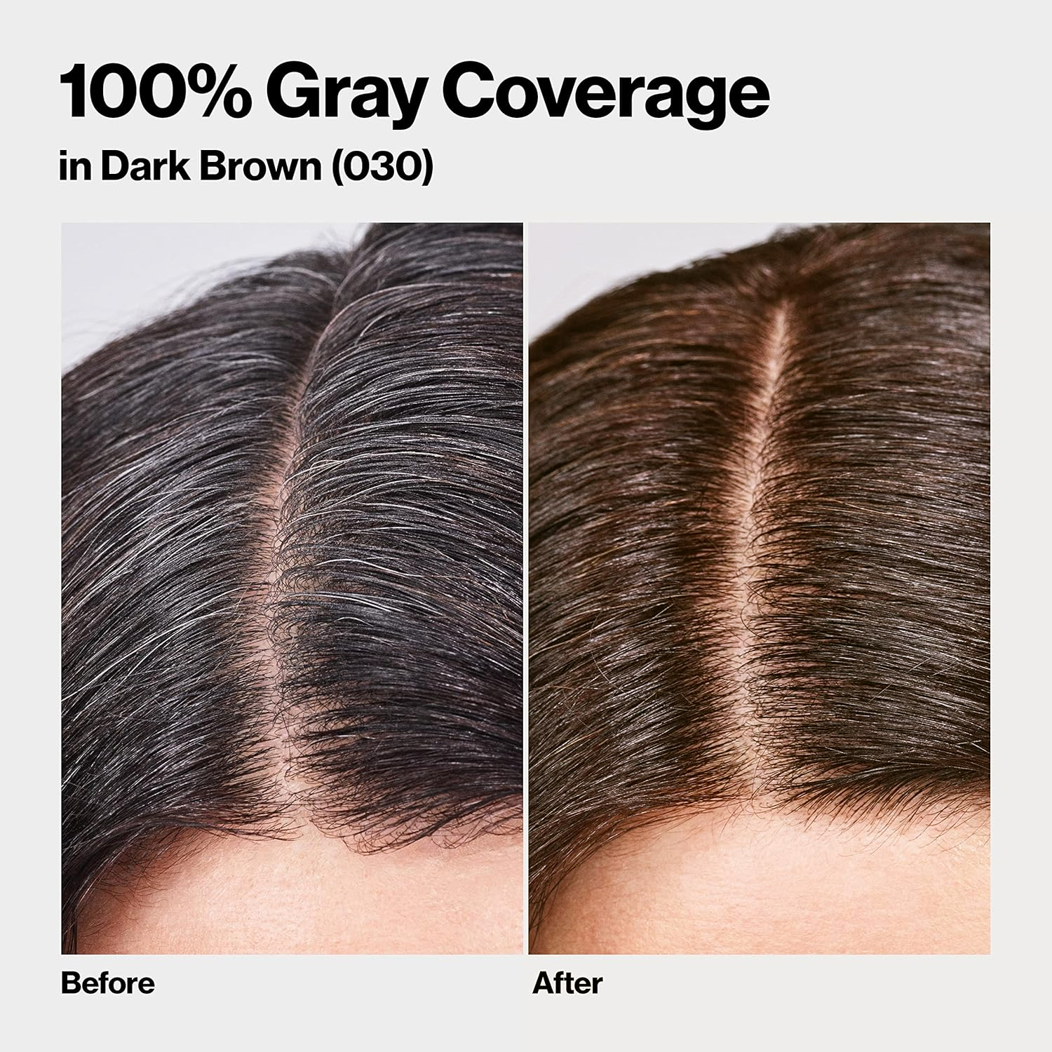 StayMyx Dark Brown 3/0 Hair Color Before and After, 100% Gray Coverage for Roots, Professional Ammonia-Free Plant Based Dye for Natural Deep Brown Results.