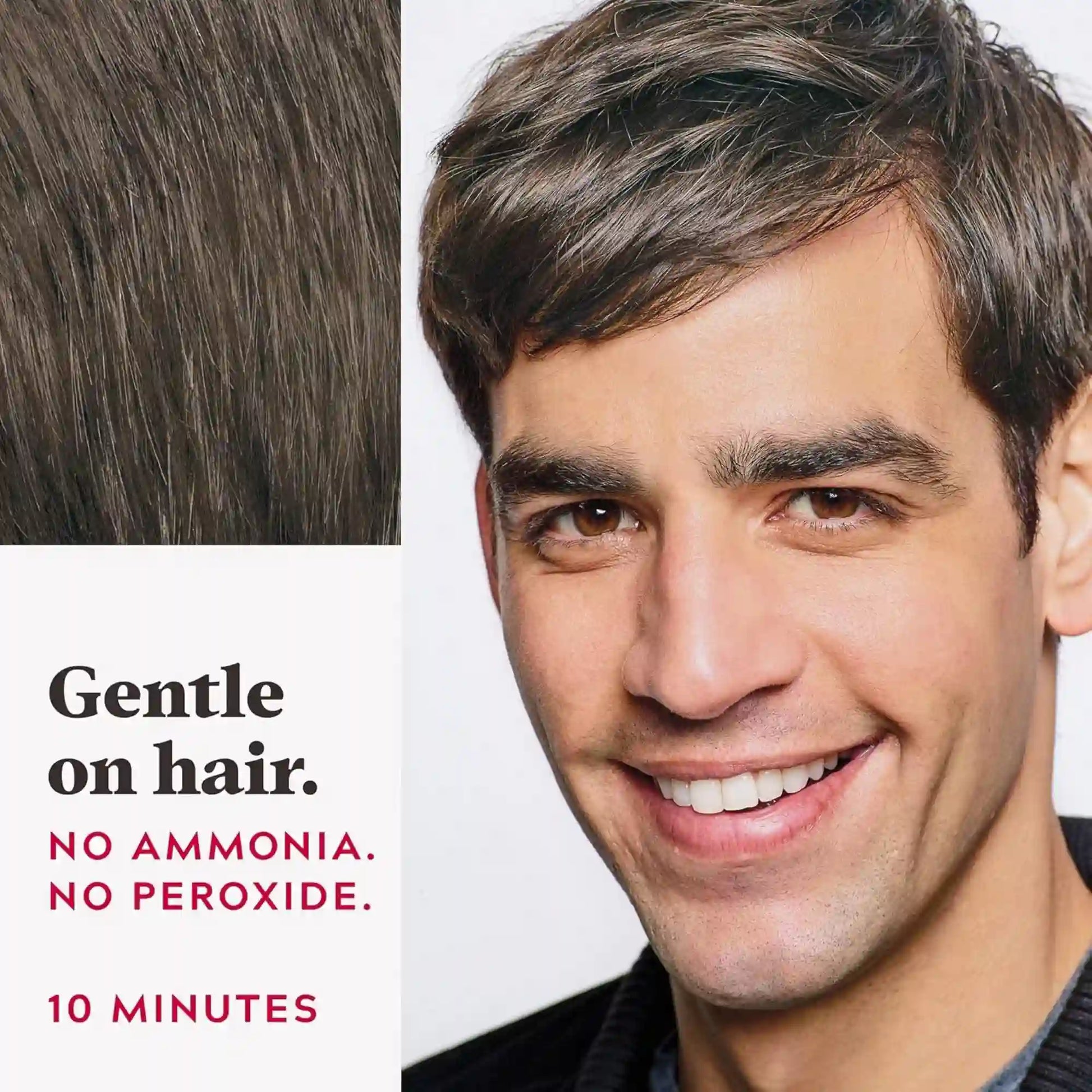 StayMyx Gentle Hair Color for Men, No Ammonia and No Peroxide Formula, Fast 10-Minute Application for Natural Looking Results, Safe and Damage-Free Permanent Hair Dye for Men.