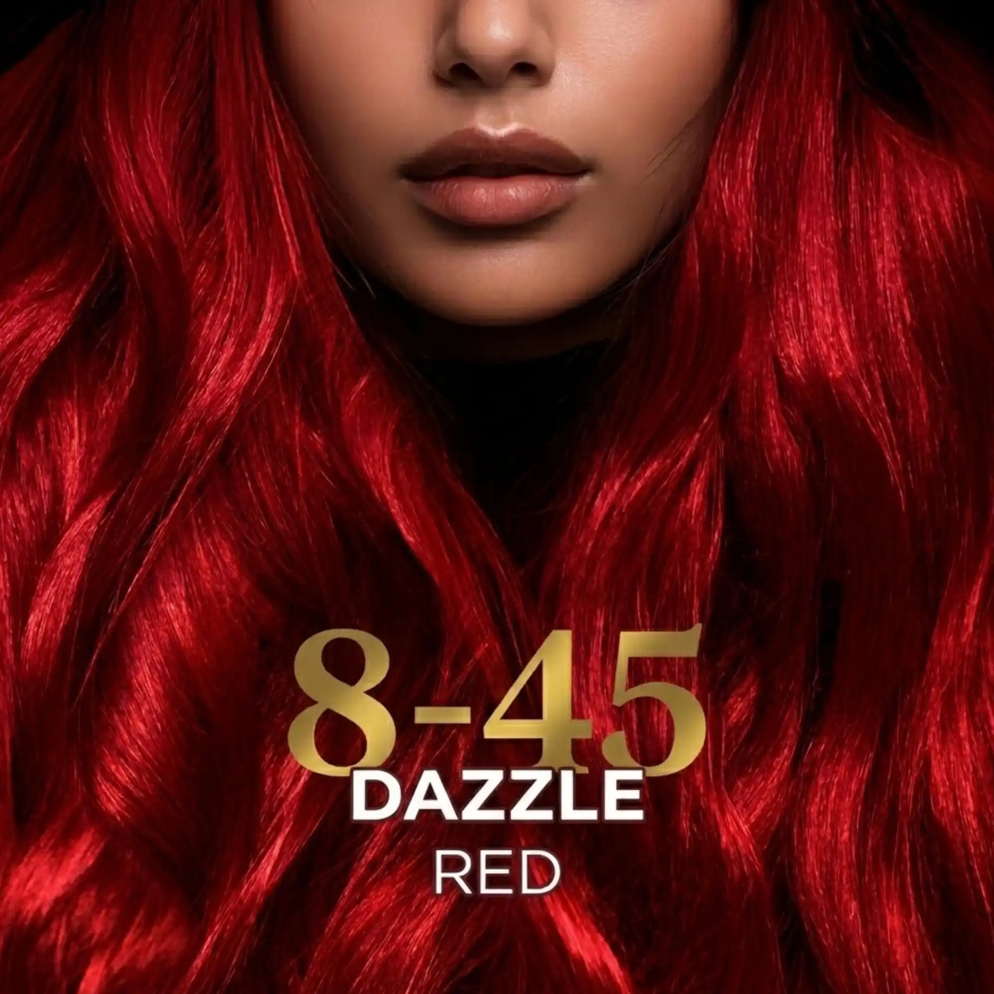 StayMyx Plant Hair Color in 8-45 Dazzle Red; a professional conditioning German formula designed for vibrant red results, ultra-soft deep shine, and a comfortable application without skin staining.
